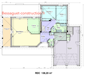 Plan de maison a étage, rez-de-chaussée